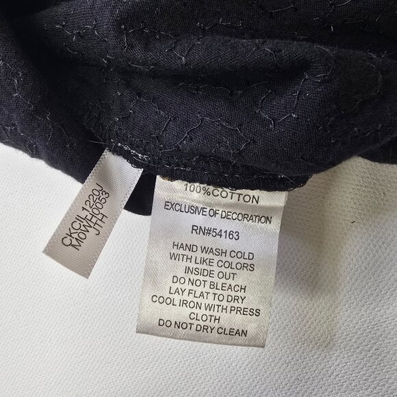 Calvin Klein Sequin Short Sleeve Black Tee Size Small - Picture 7 of 7